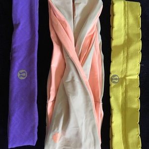 3 lululemon headbands OS